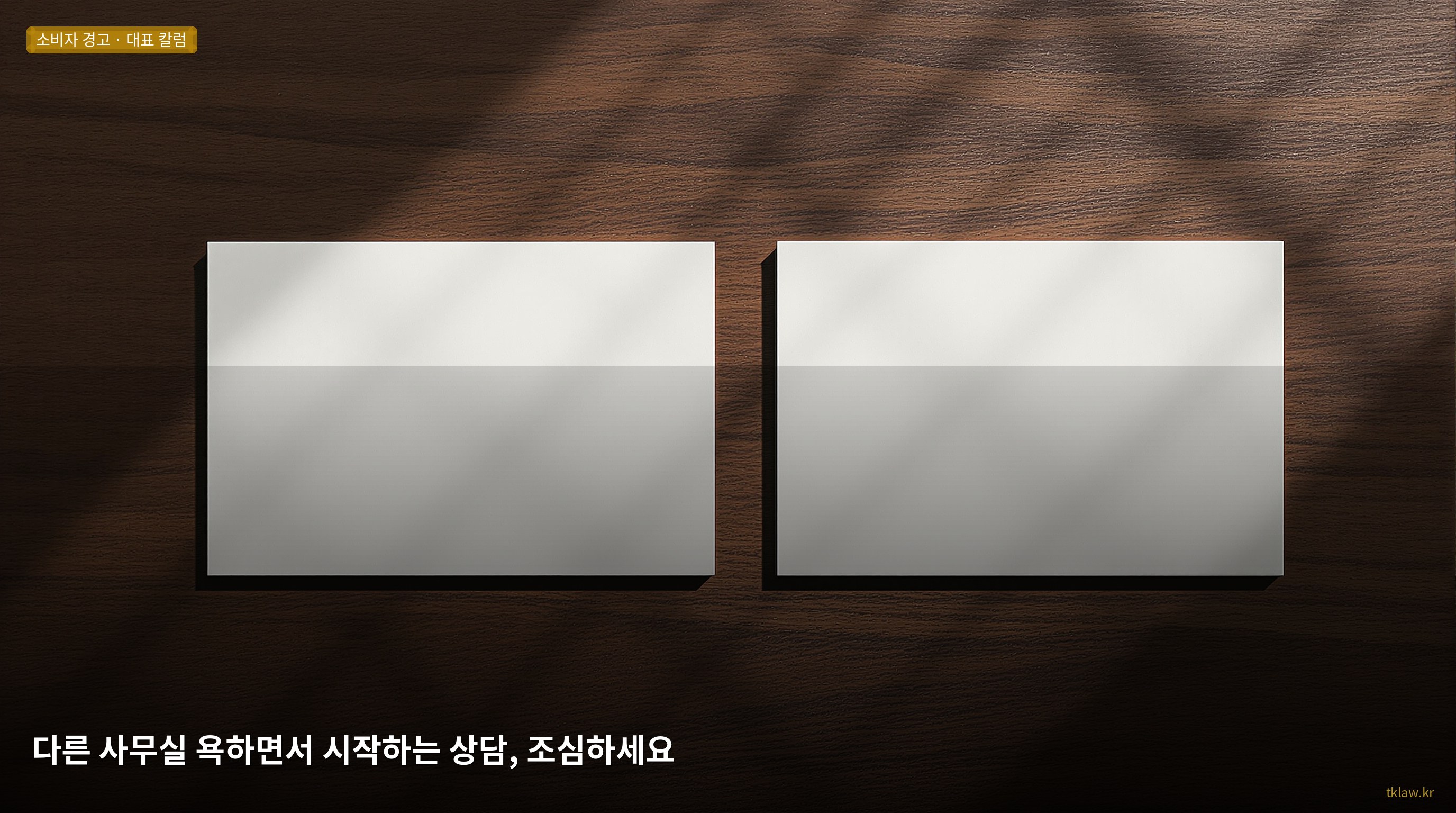 다른 사무실 욕하면서 시작하는 상담, 조심하세요