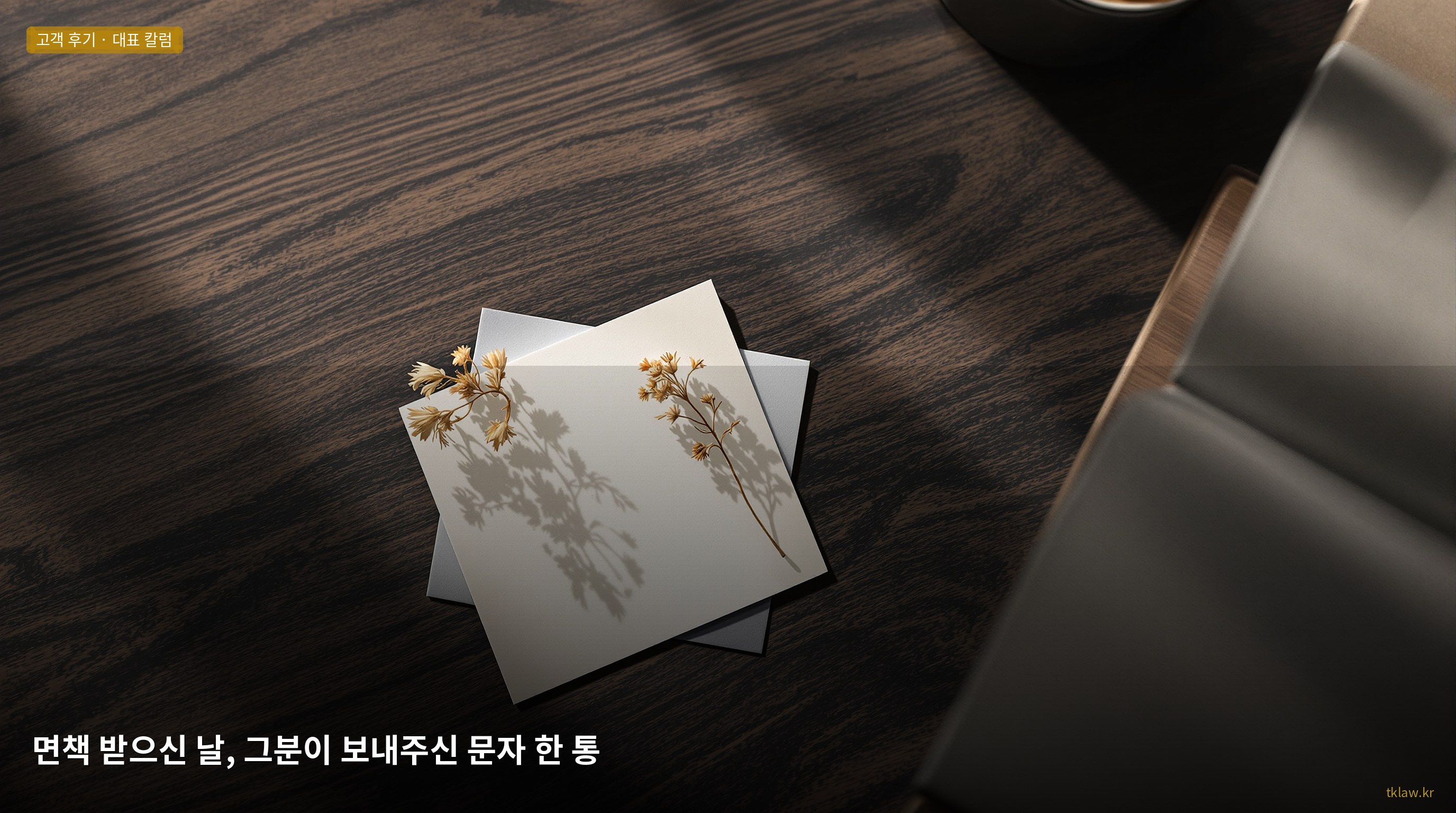 면책 받으신 날, 그분이 보내주신 문자 한 통
