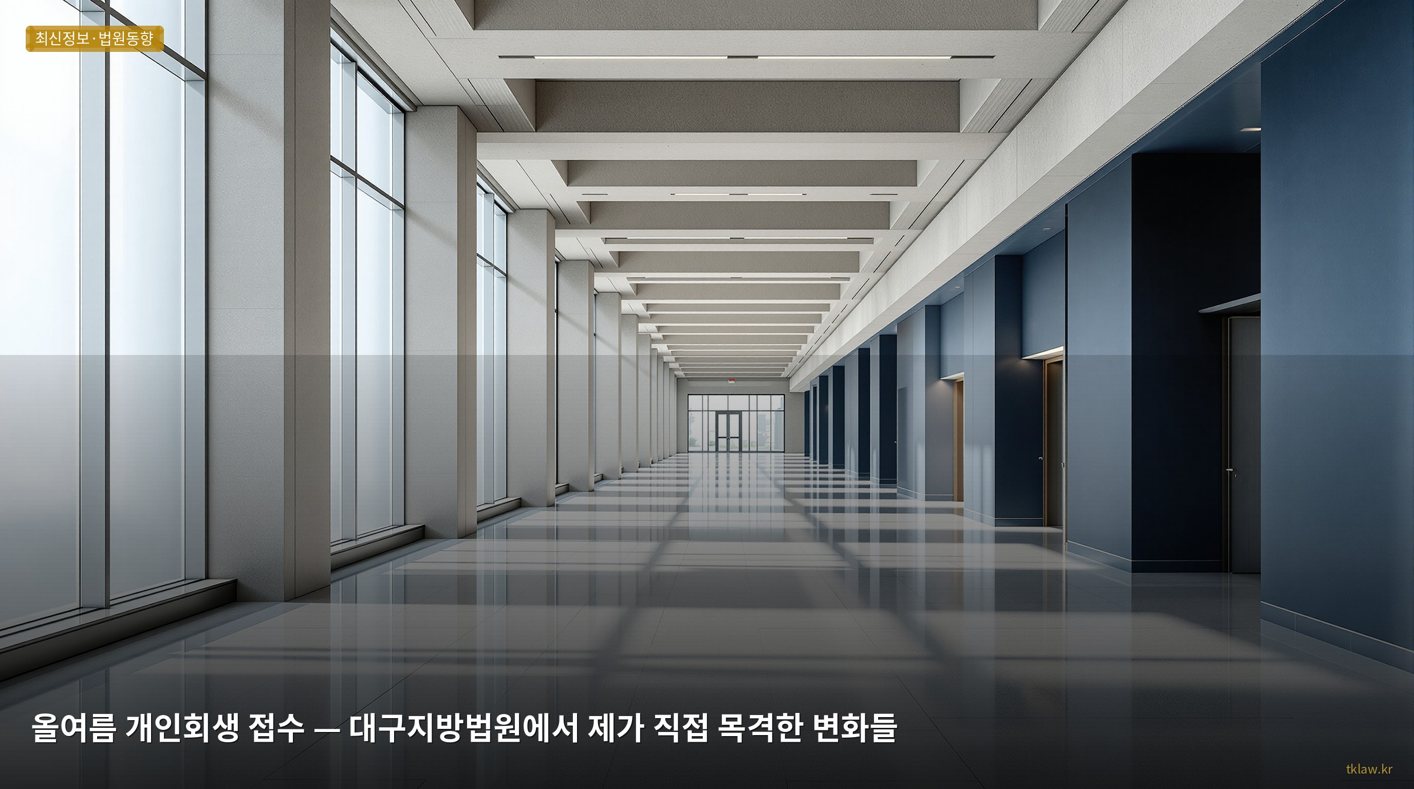 올여름 개인회생 접수 — 대구지방법원에서 제가 직접 목격한 변화들
