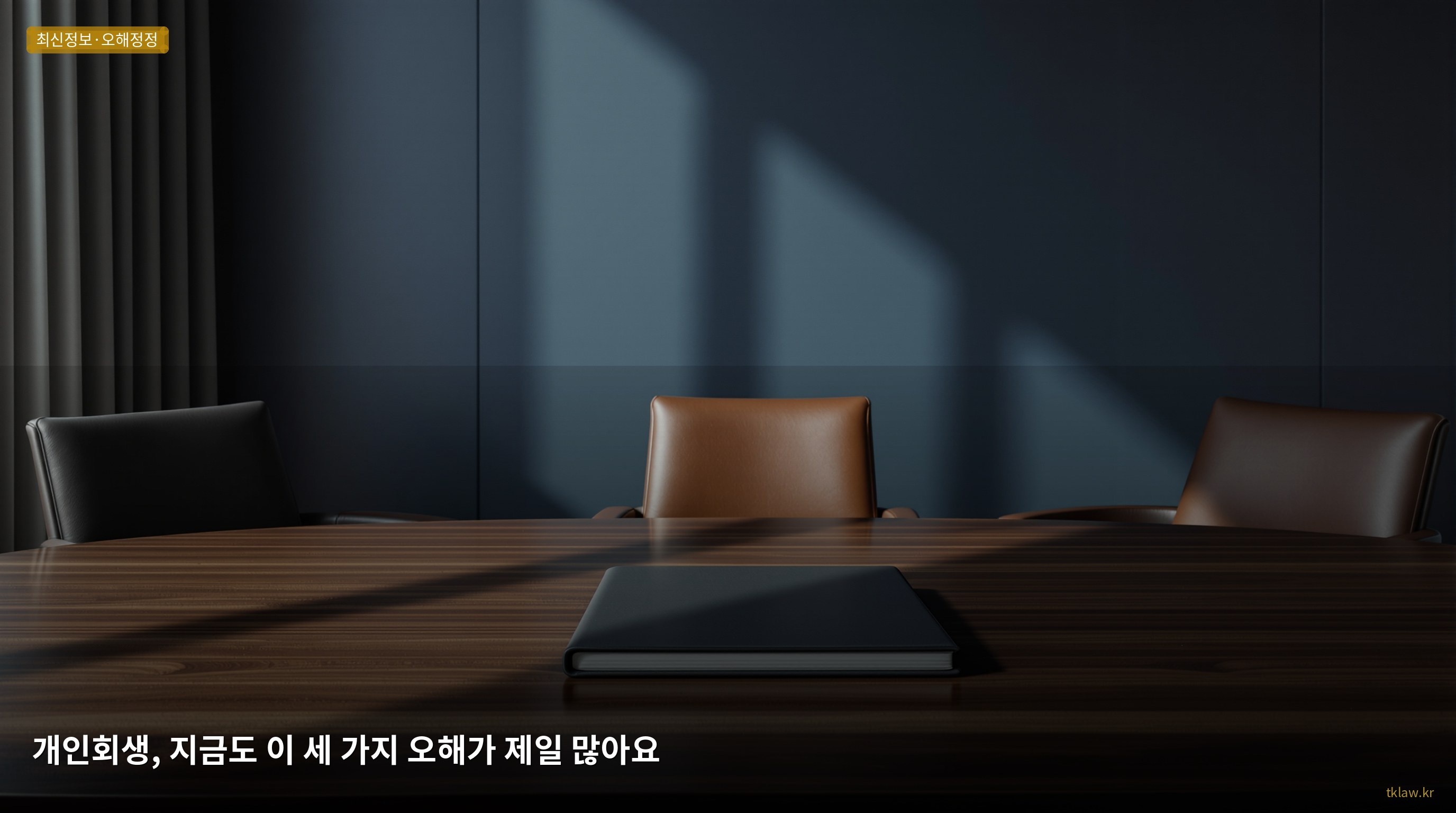 개인회생, 지금도 이 세 가지 오해가 제일 많아요