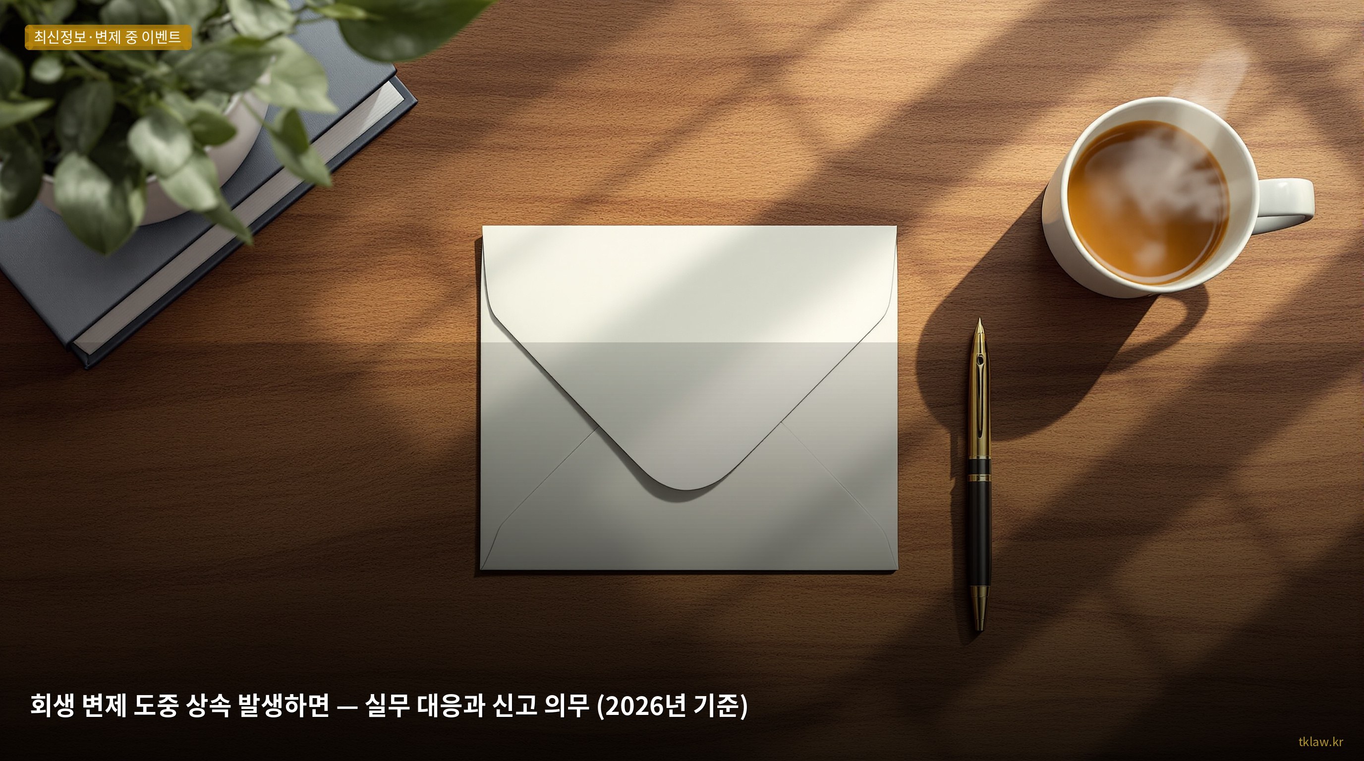 회생 변제 도중 상속 발생하면 — 실무 대응과 신고 의무 (2026년 기준)