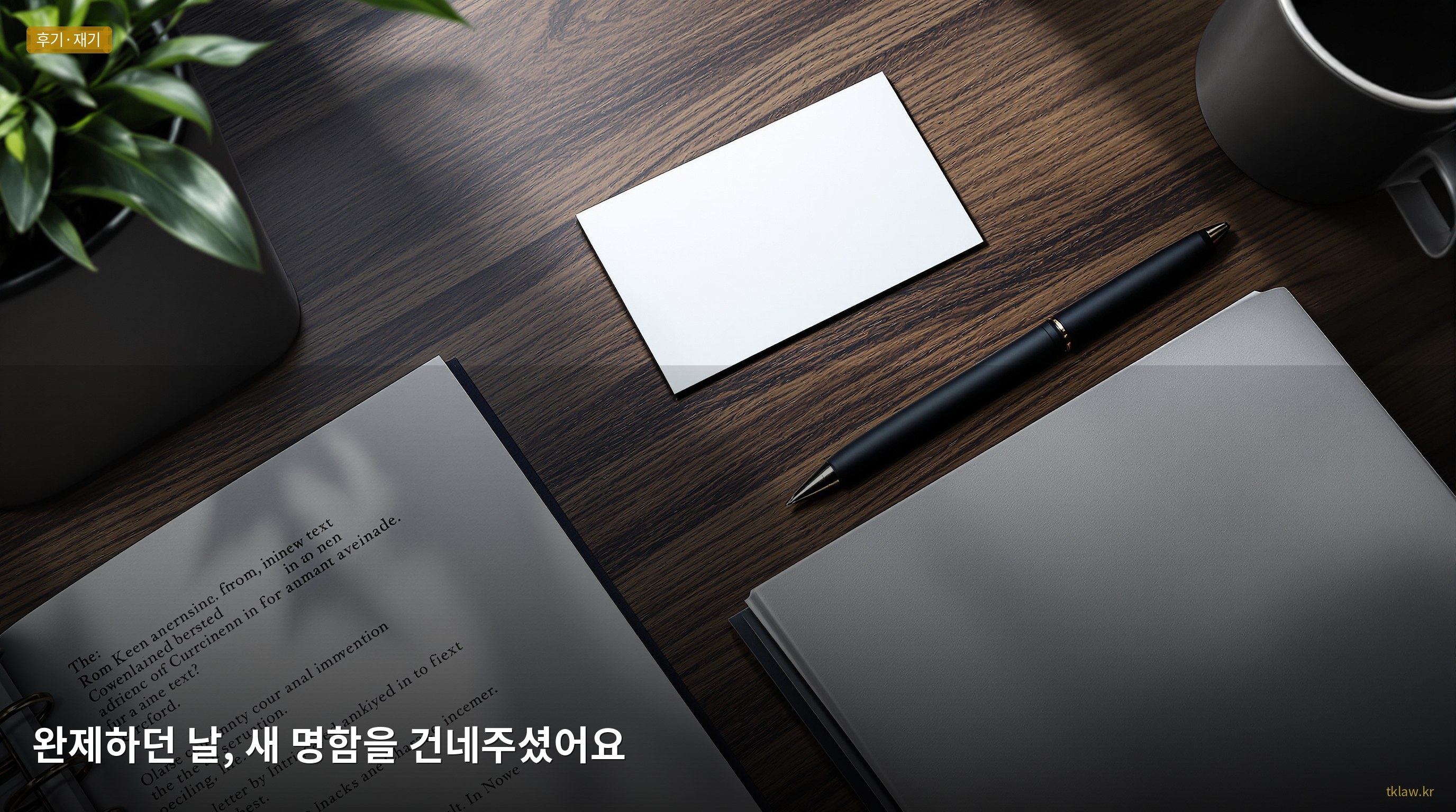 완제하던 날, 새 명함을 건네주셨어요