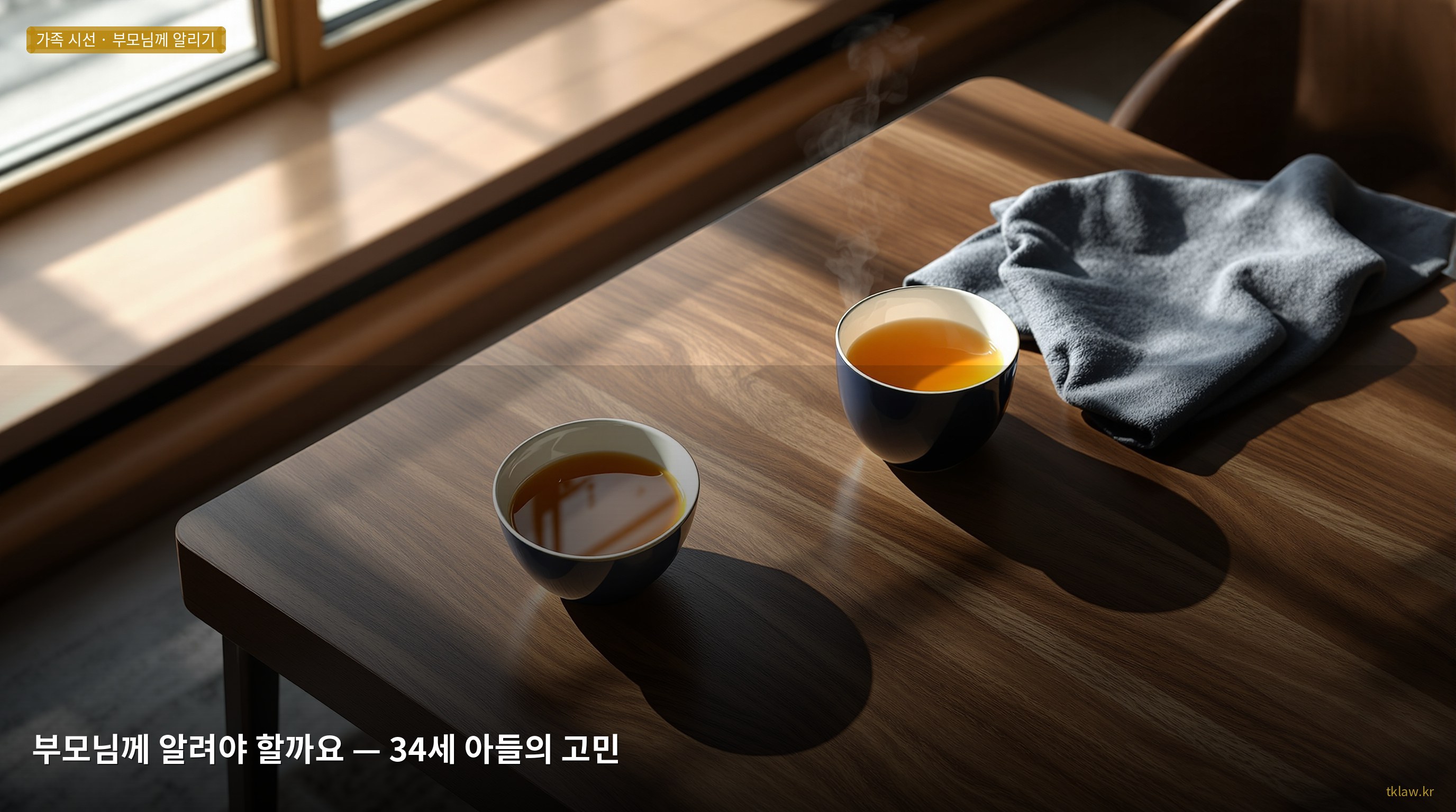부모님께 알려야 할까요 — 34세 아들의 고민