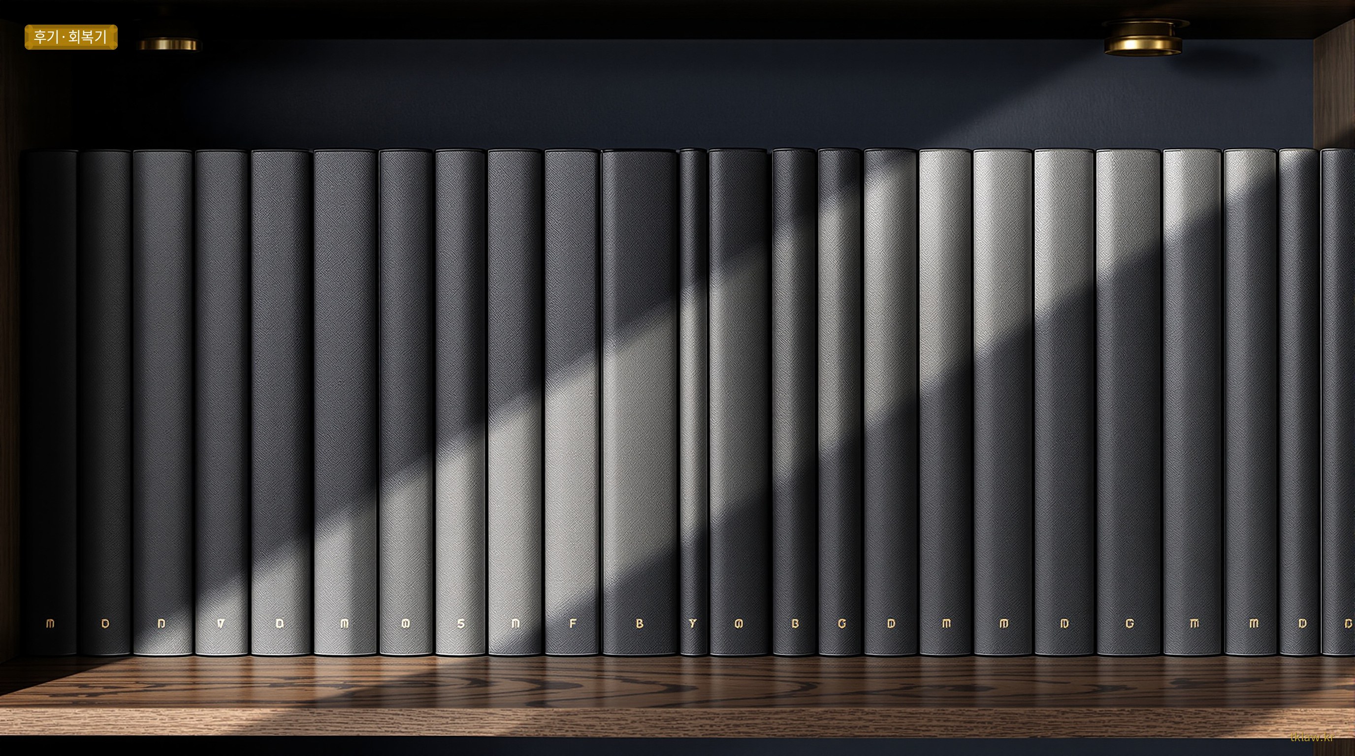 면책 5년차 — 책장 시간의 상징 — 대구 법무사 김재현