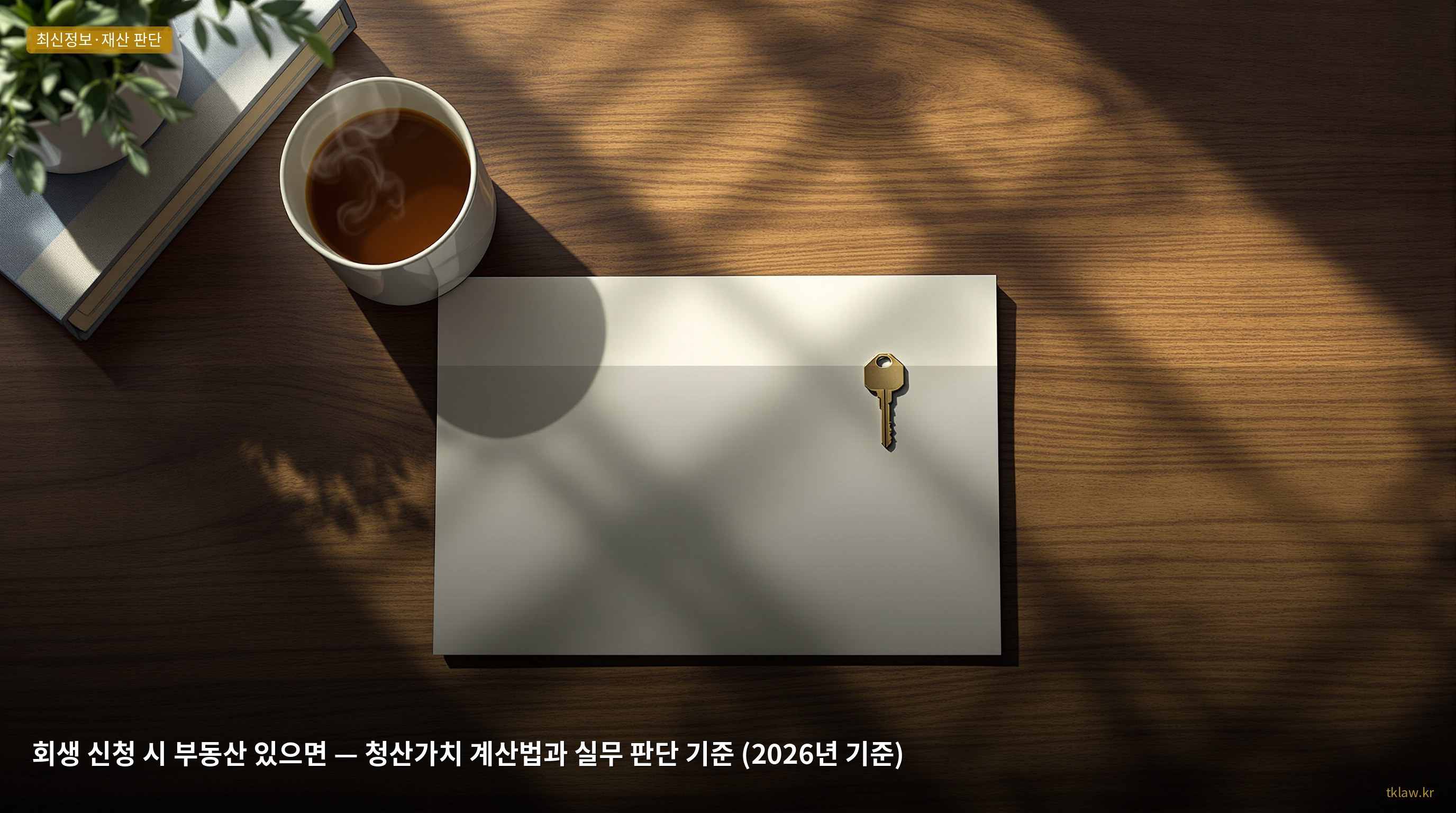 회생 신청 시 부동산 있으면 — 청산가치 계산법과 실무 판단 기준 (2026년 기준)