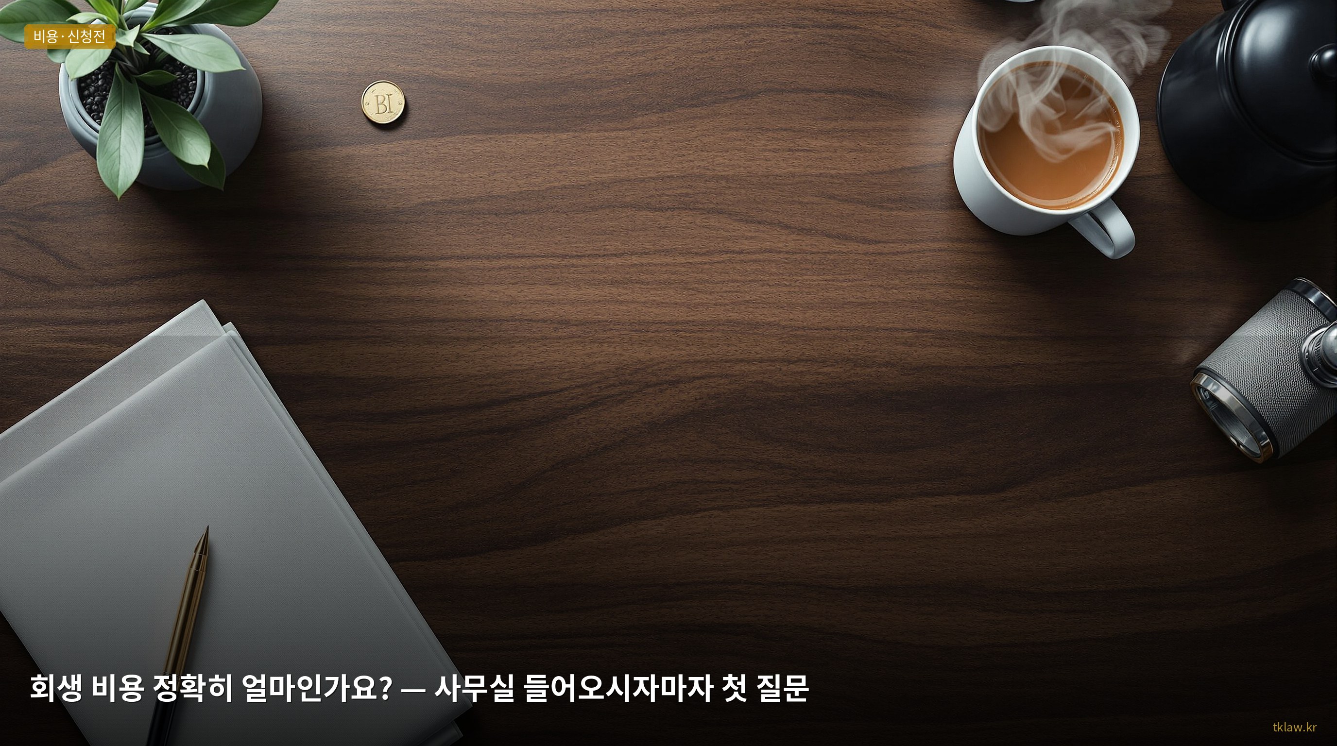 회생 비용 정확히 얼마인가요? — 사무실 들어오시자마자 첫 질문