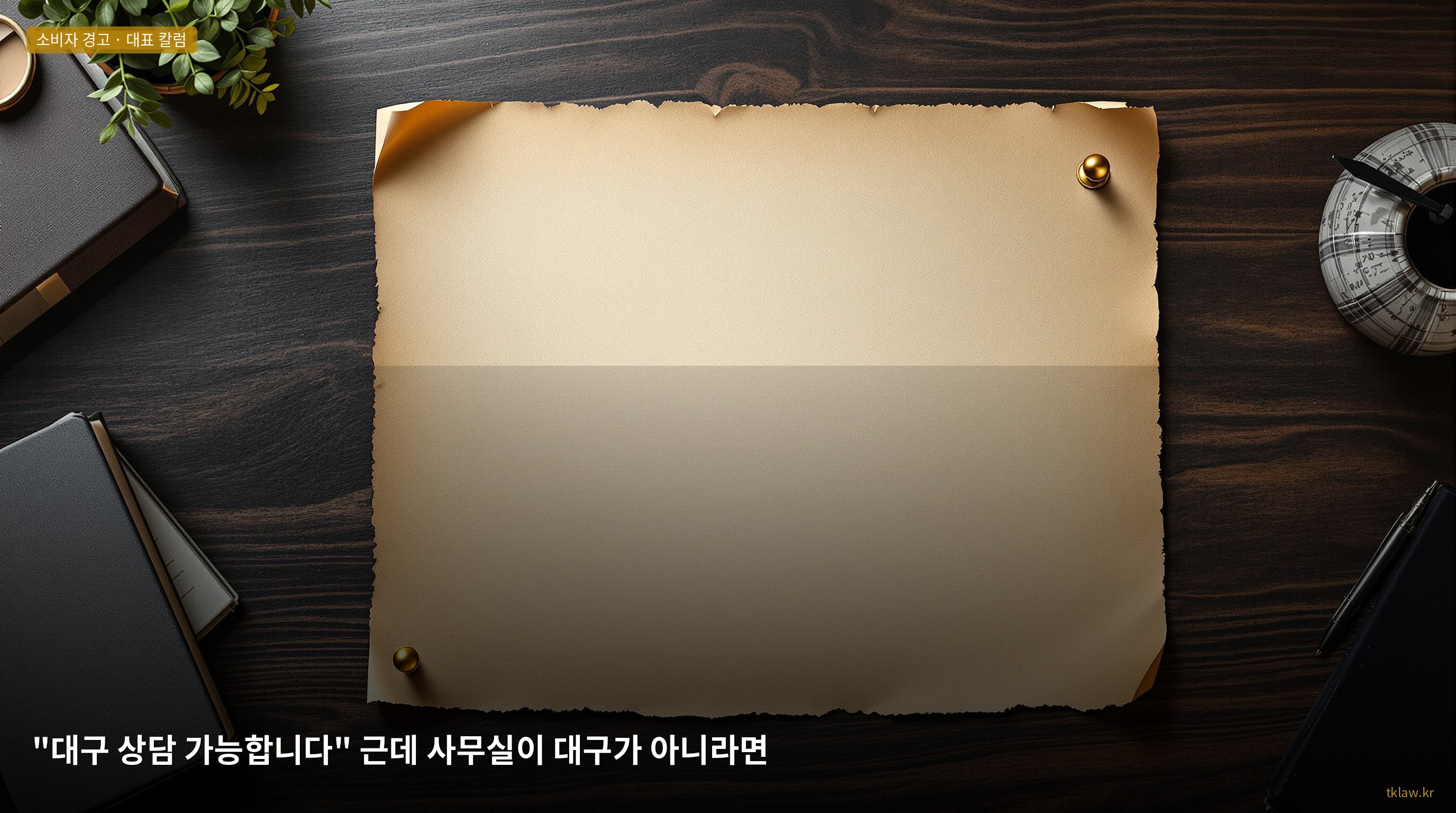 "대구 상담 가능합니다" 근데 사무실이 대구가 아니라면