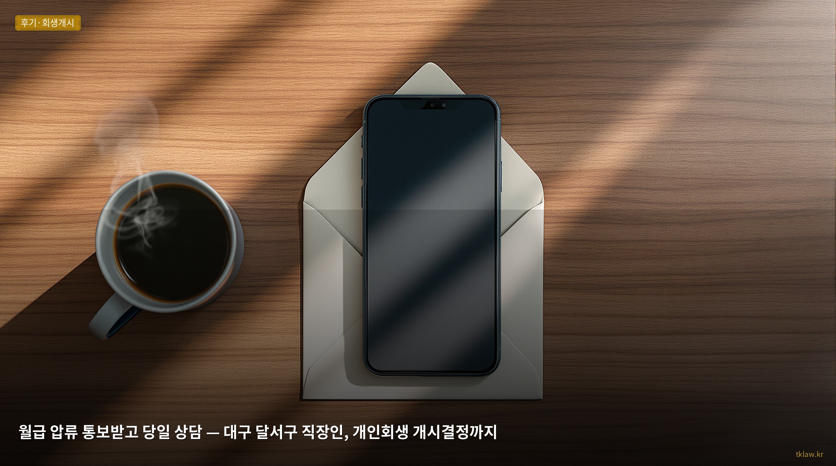 월급 압류 통보받고 당일 상담 — 대구 달서구 직장인, 개인회생 개시결정까지